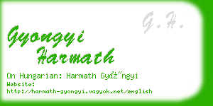 gyongyi harmath business card